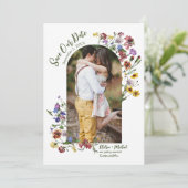Wildflower Lijst Rustic Boho Wedding Save The Date (Staand voorkant)