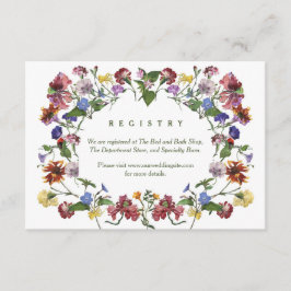 Wildflower Lijst Rustiek Boho bruiloft receptie Informatiekaartje