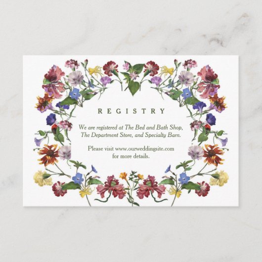 Wildflower Lijst Rustiek Boho bruiloft receptie Informatiekaartje (Voorkant)