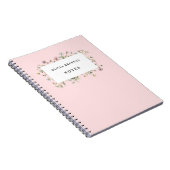 Wildflower lijst Verfijnd bloemenblush Design Notitieboek (Rechterzijde)