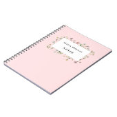 Wildflower lijst Verfijnd bloemenblush Design Notitieboek (Linkerzijde)