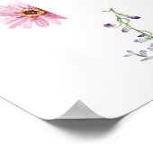 Wildflower Lijst Vrijgezellenfeest Welkom Poster (Hoek)