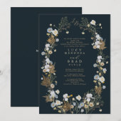 Wildflower Lijst Weddenschap Kaart (Voorkant / Achterkant)