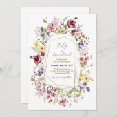 Wildflower Lijst Weddenschap Kaart (Voorkant / Achterkant)