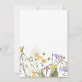 Wildflower Lila bruiloft Kaart (Achterkant)