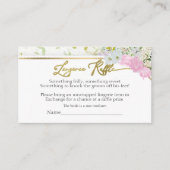 Wildflower Lingerie Raffle Vrijgezellenfeest Informatiekaartje (Voorkant)