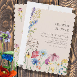 Wildflower Lingerie Shower Rustic Botanical Kaart
