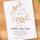 Wildflower Little Blessing Baby shower Acryl Uitnodigingen