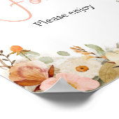Wildflower Little Butterfly Baby shower Eten Poster (Hoek)