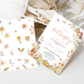 Wildflower Little Butterfly Baby shower Kaart