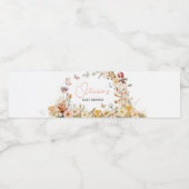 Wildflower Little Butterfly Baby shower Waterfles Etiket (Enkel label)