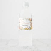 Wildflower Little Butterfly Baby shower Waterfles Etiket (Voorkant)