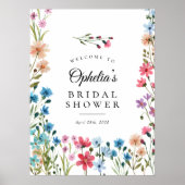 Wildflower Love Bloom Vrijgezellenfeest Welkomstbo Poster (Voorkant)
