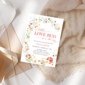 Wildflower Love Bug Baby shower Kaart