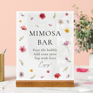 Wildflower Love in Bloom Bruidsuitnodiging Mimosa Acryl Bord
