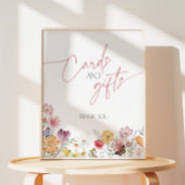 Wildflower Love in Bloom Butterfly Kaarten en gesc Reclamebord Met Voetstuk