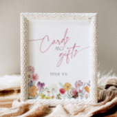 Wildflower Love in Bloom Butterfly Kaarten en gesc Reclamebord Met Voetstuk