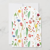 Wildflower Love in Bloom Pattern Back Shower Arch Kaart (Achterkant)