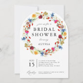 Wildflower Love in Bloom Pattern Back Shower Arch Kaart (Voorkant)