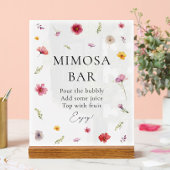 Wildflower Love in Bloom Vrijgezellenfeest Mimosa  Acryl Bord