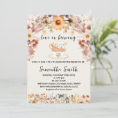 Wildflower Love is het brouwen van thee douche uit Feestdagenkaart (Staand voorkant)