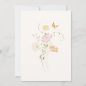 Wildflower Love Is In Bloom Bridal Shower Kaart (Achterkant)