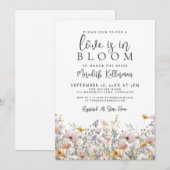 Wildflower Love Is In Bloom Bridal Shower Kaart (Voorkant / Achterkant)