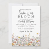 Wildflower Love Is In Bloom Bruidsfeest Kaart (Voorkant)
