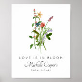 Wildflower Love is in Bloom Bruidsfeest Poster (Voorkant)
