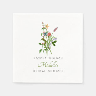Wildflower Love is in Bloom Bruiloftsborrel Servet