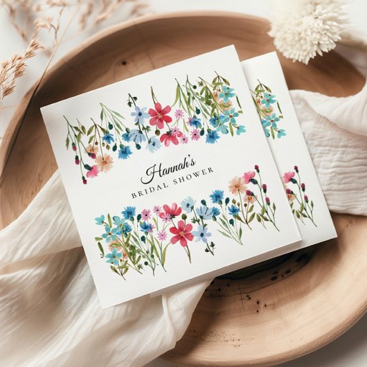 Wildflower Love is in Bloom Bruiloftsfeest Servet