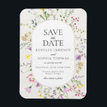 Wildflower Love is in Bloom Save the Date Magneet<br><div class="desc">Love is in Bloom! Celebrate your bride to be with this timeless collection of watercolor wildflowers. ★ Let me help you plan your next party! ★ If you need coordinating décor, please check my matching collection. If you have any questions about this design or if you can't find what you...</div>