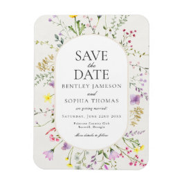 Wildflower Love is in Bloom Save the Date Magneet