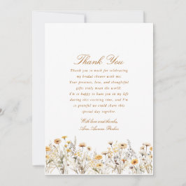 Wildflower Love is in Bloom Vrijgezellenfeest Bedankkaart