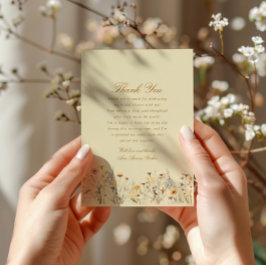 Wildflower Love is in Bloom Vrijgezellenfeest Bedankkaart