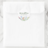 Wildflower Love is in Bloom Vrijgezellenfeest Part Ronde Sticker (Tas)