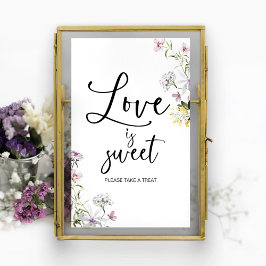 Wildflower Love is Sweet Vrijgezellenfeest Sign Poster