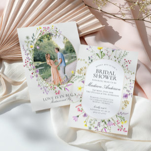 Wildflower Love ligt in Bloom Floral Vrijgezellenf Kaart