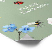 Wildflower Lovebug Baby Shower Favoren Poster (Hoek)
