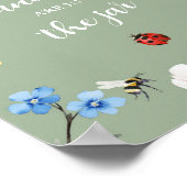 Wildflower Lovebug Baby Shower Spelbord Poster (Hoek)