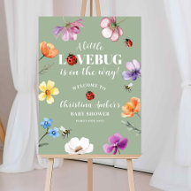 Wildflower Lovebug Baby Shower Welkom Bord
