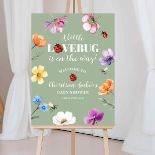 Wildflower Lovebug Baby Shower Welkom Bord Poster