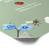Wildflower Lovebug Fotohokje Feestbord Poster (Hoek)