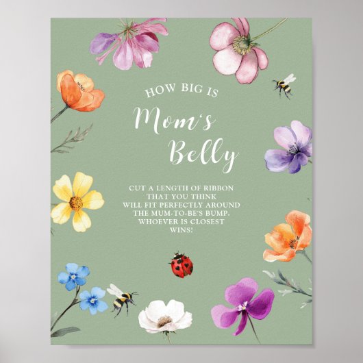 Wildflower Lovebug Hoe Groot Is Ma Belly Poster (Voorkant)
