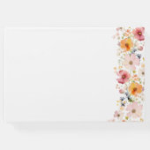 Wildflower Loving Memory Uitvaart Memorial Foto Gastenboek (Achterkant)