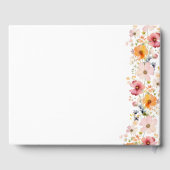 Wildflower Loving Memory Uitvaart Memorial Foto Gastenboek (Achterkant)