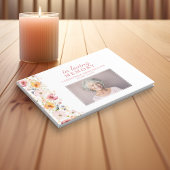 Wildflower Loving Memory Uitvaart Memorial Foto Gastenboek