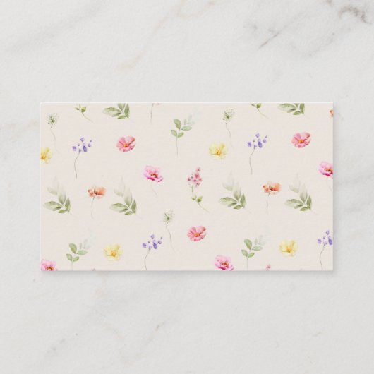 Wildflower luier loterij ticket informatiekaartje (Achterkant)