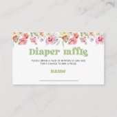 Wildflower luier loterij ticket informatiekaartje (Voorkant)