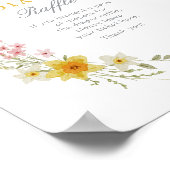 Wildflower Luier Raffle Floral Bow Baby shower Poster (Hoek)